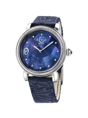 NWT Gv2 By Gevril Ravenna Floral Quartz Diamond Mother of Pearl Dial Ladies Watc